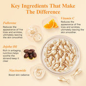 HKH Suero Super Vitamina C para la Cara - Cápsulas de Suero Facial Antienvejecimiento con Vitamina E y Niacinamida - Suero de Vit C para Mujeres - Hidratante y Uniforme en el Tono de Piel - Amigable para Viajes (38 Cápsulas)
