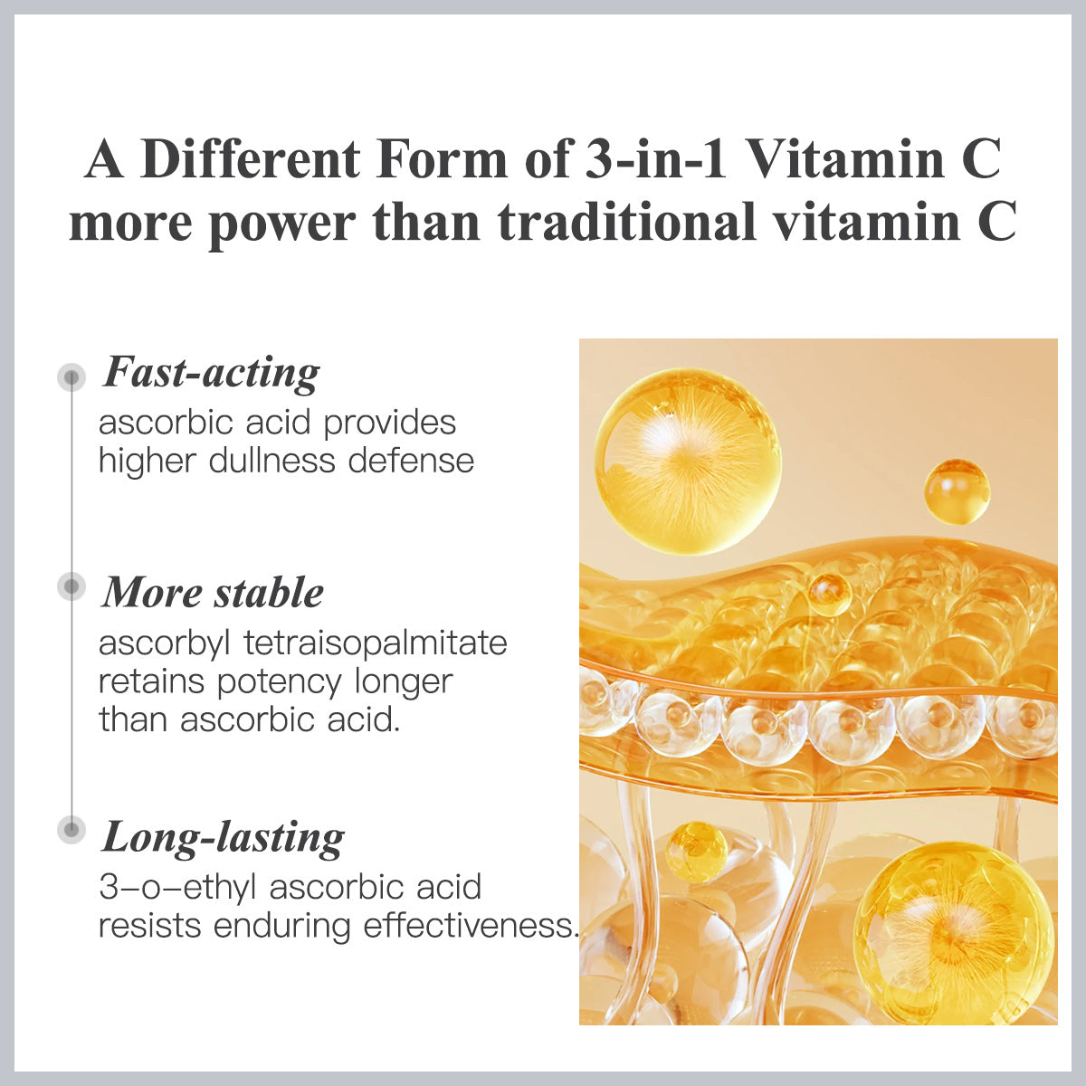 Cápsulas de Suero de Triple Vitamina C para la Cara: Corrección de Manchas Oscuras con Camelia Niacinamida VE Suero Antienvejecimiento para Mujeres - 28 Cápsulas para Tensar la Piel Flácida y las Líneas Finas